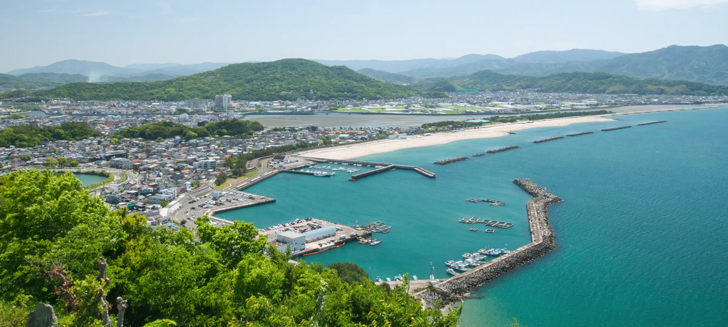 名草山・和歌山市街を望む